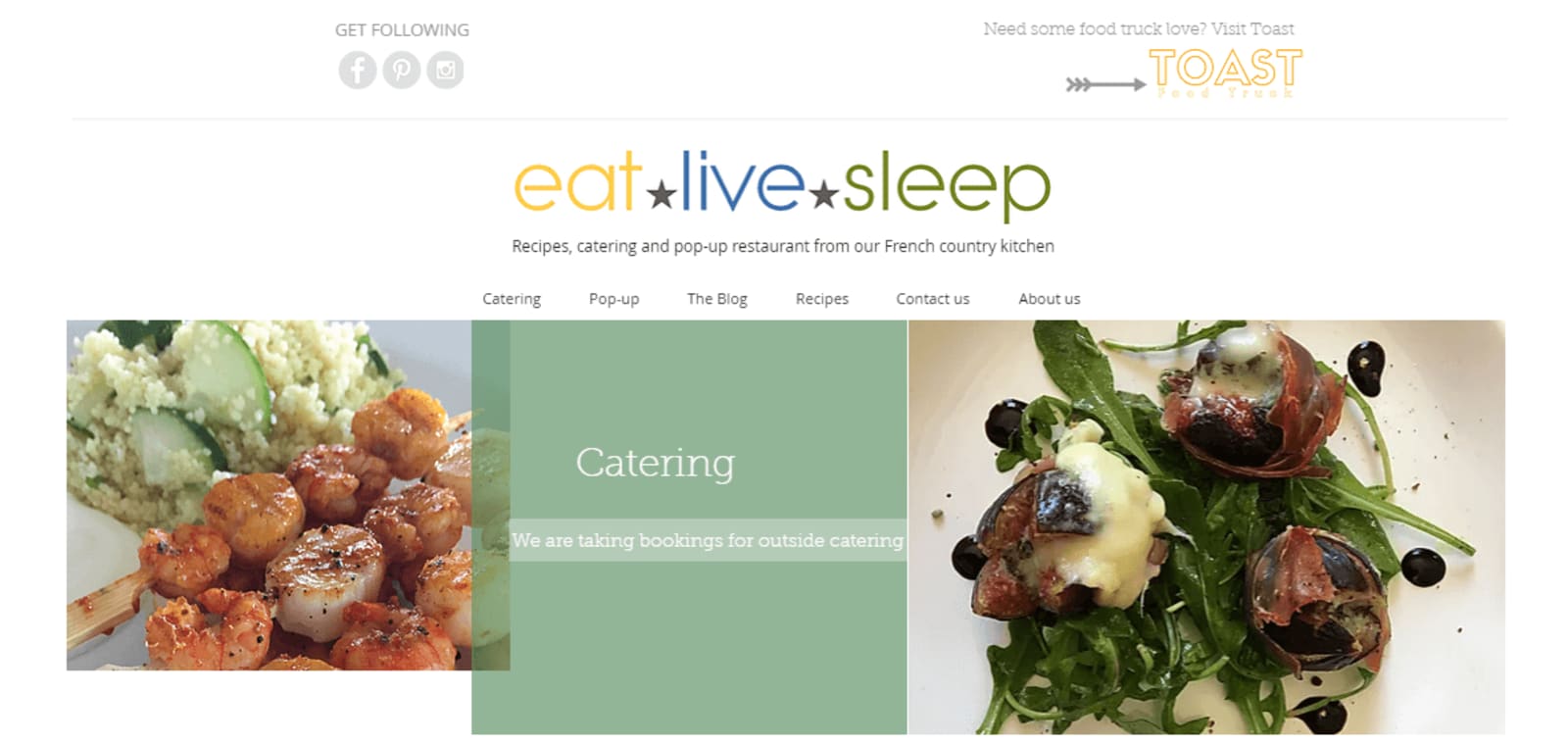 Wix Website Examples: Eat Live Sleep