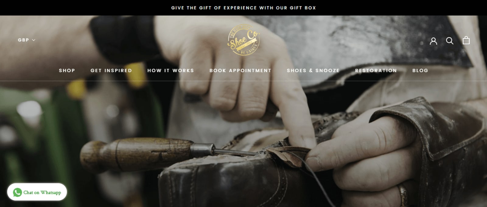 Wix Website Examples: Hand Dyed Shoe Company