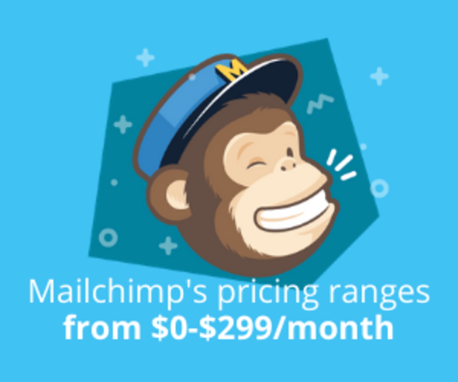 how much does mailchimp cost mailchimp pricing range per month $0-$299 per month
