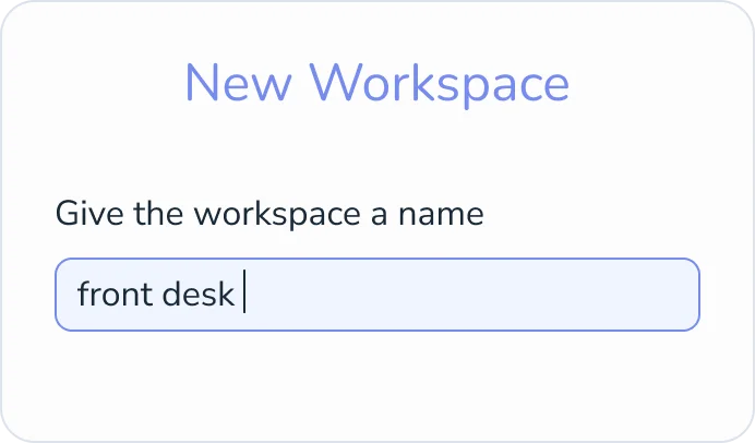 create workspace