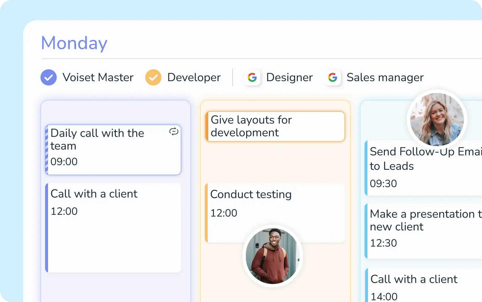 Team calendar overview