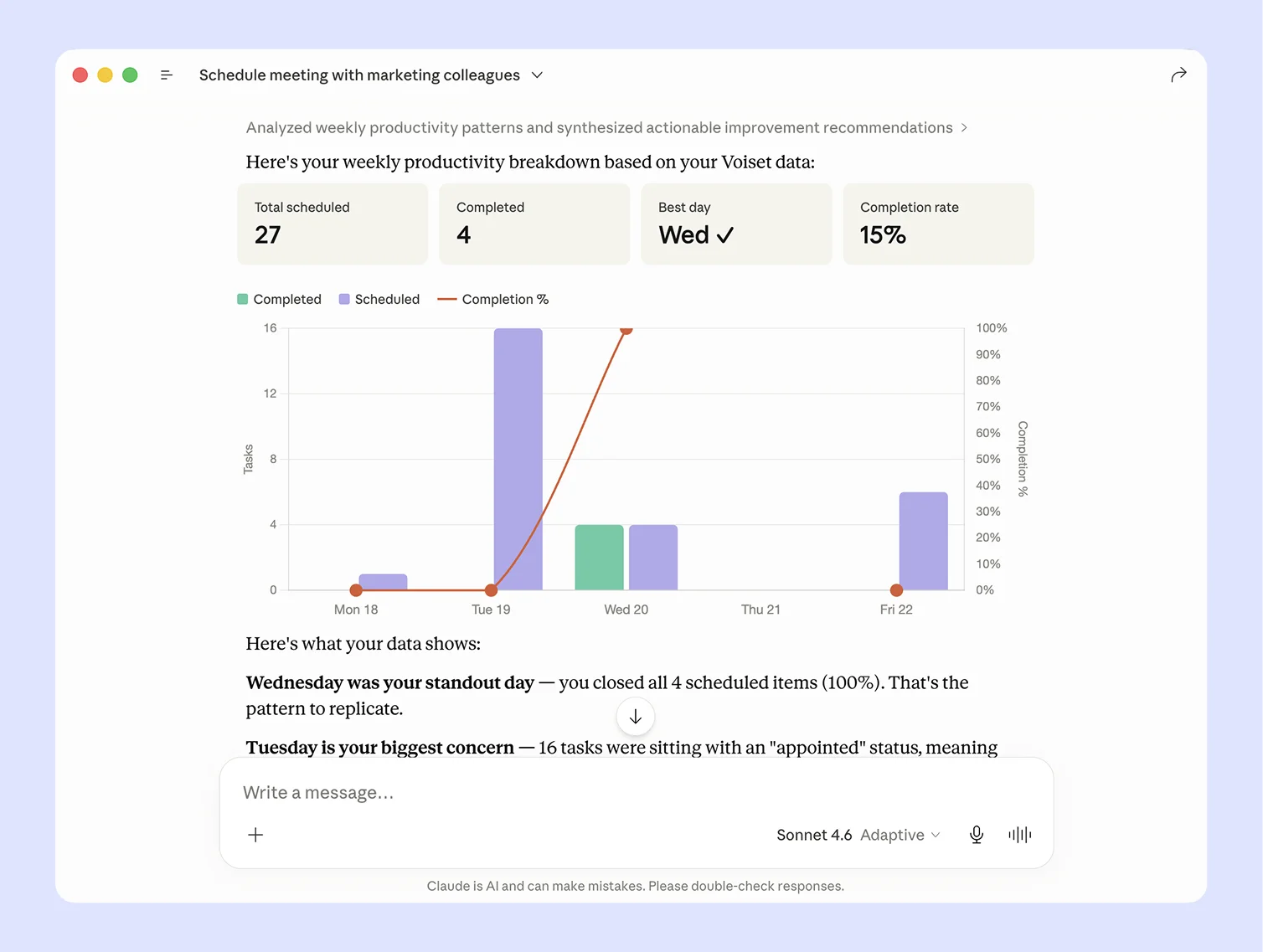 Creating tasks and notes with your voice