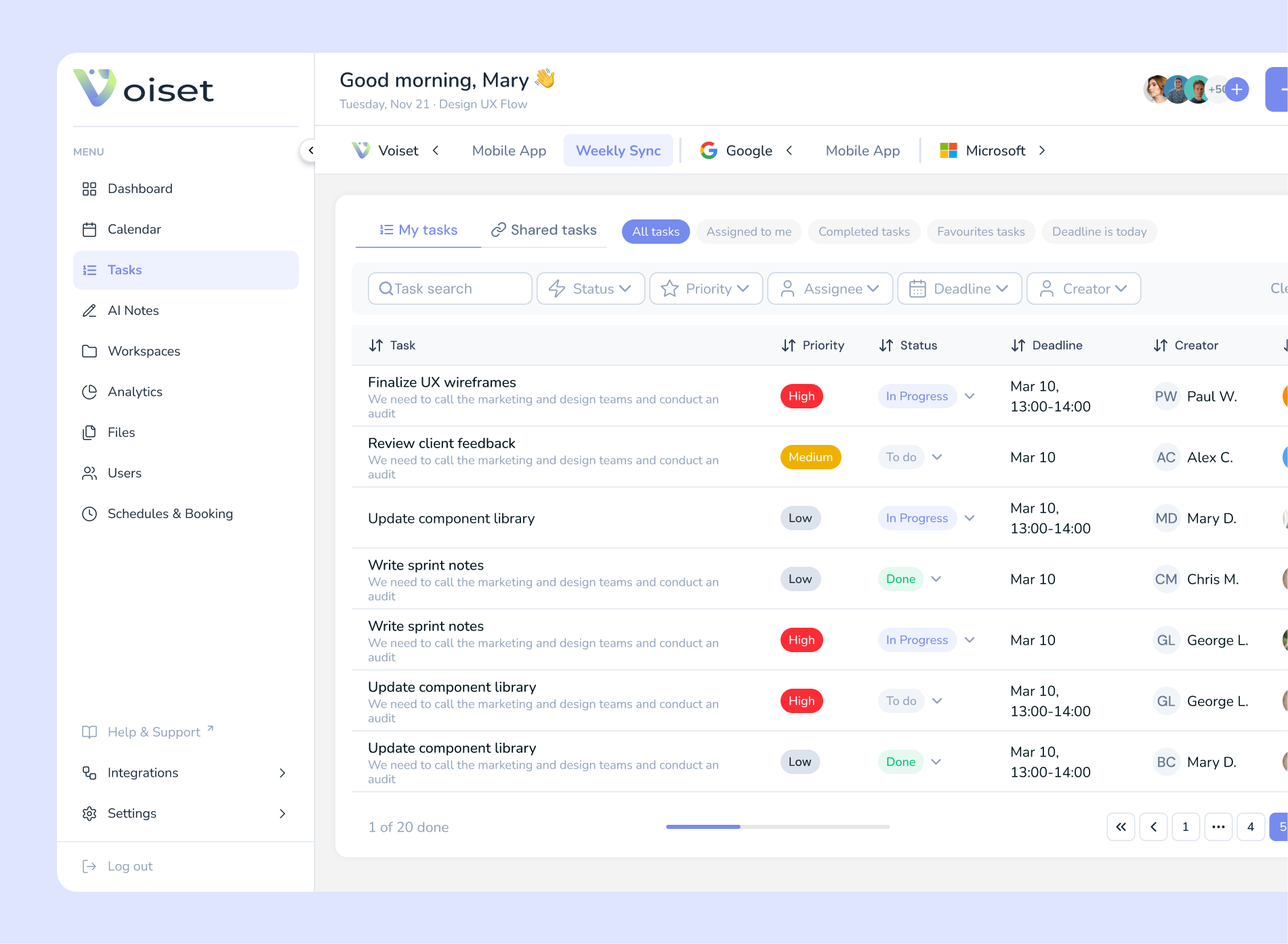 Small business tasks