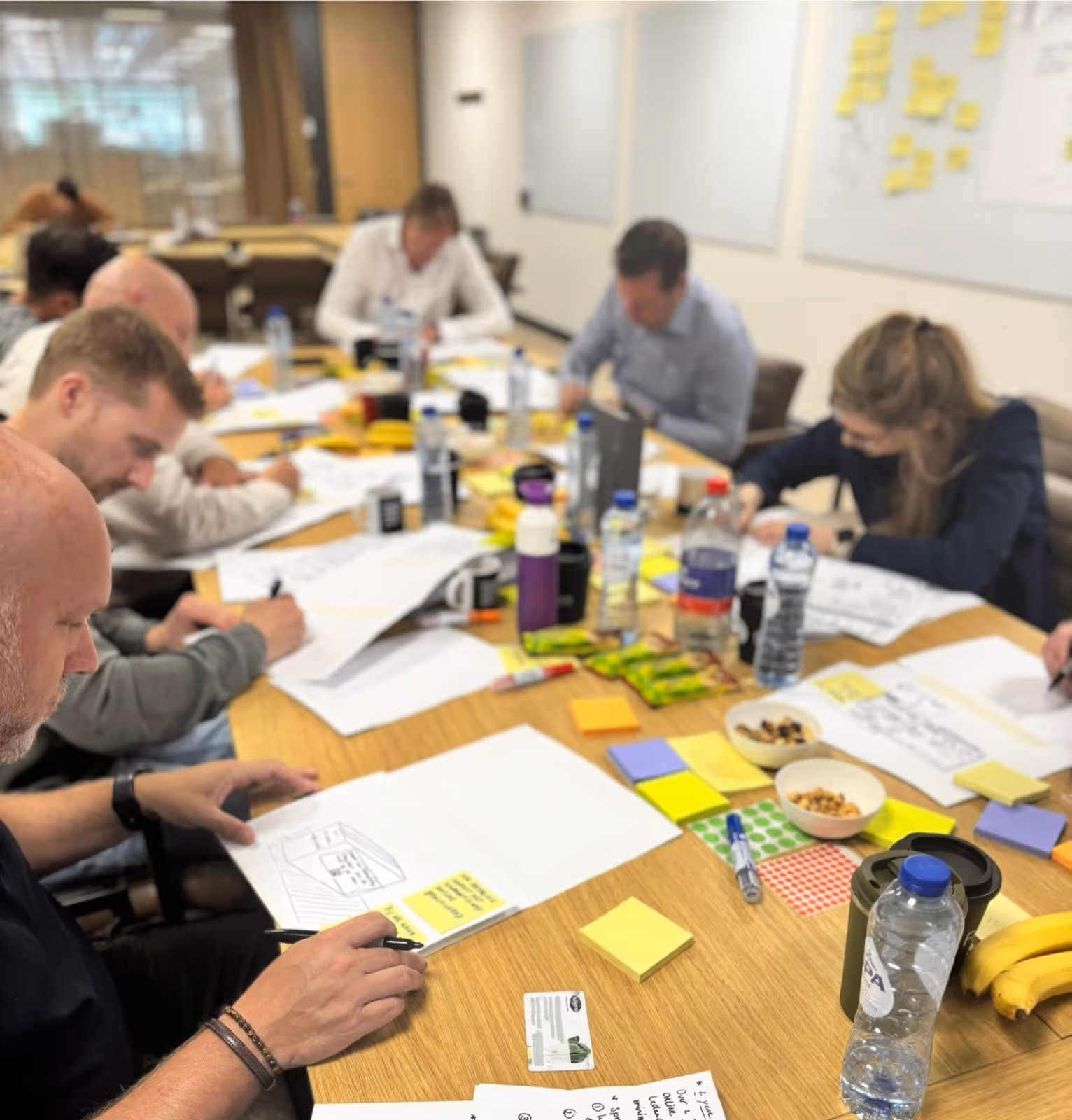 Strategie team in een Strategy Sprint vergelijkt meerdere strategische initiatieven