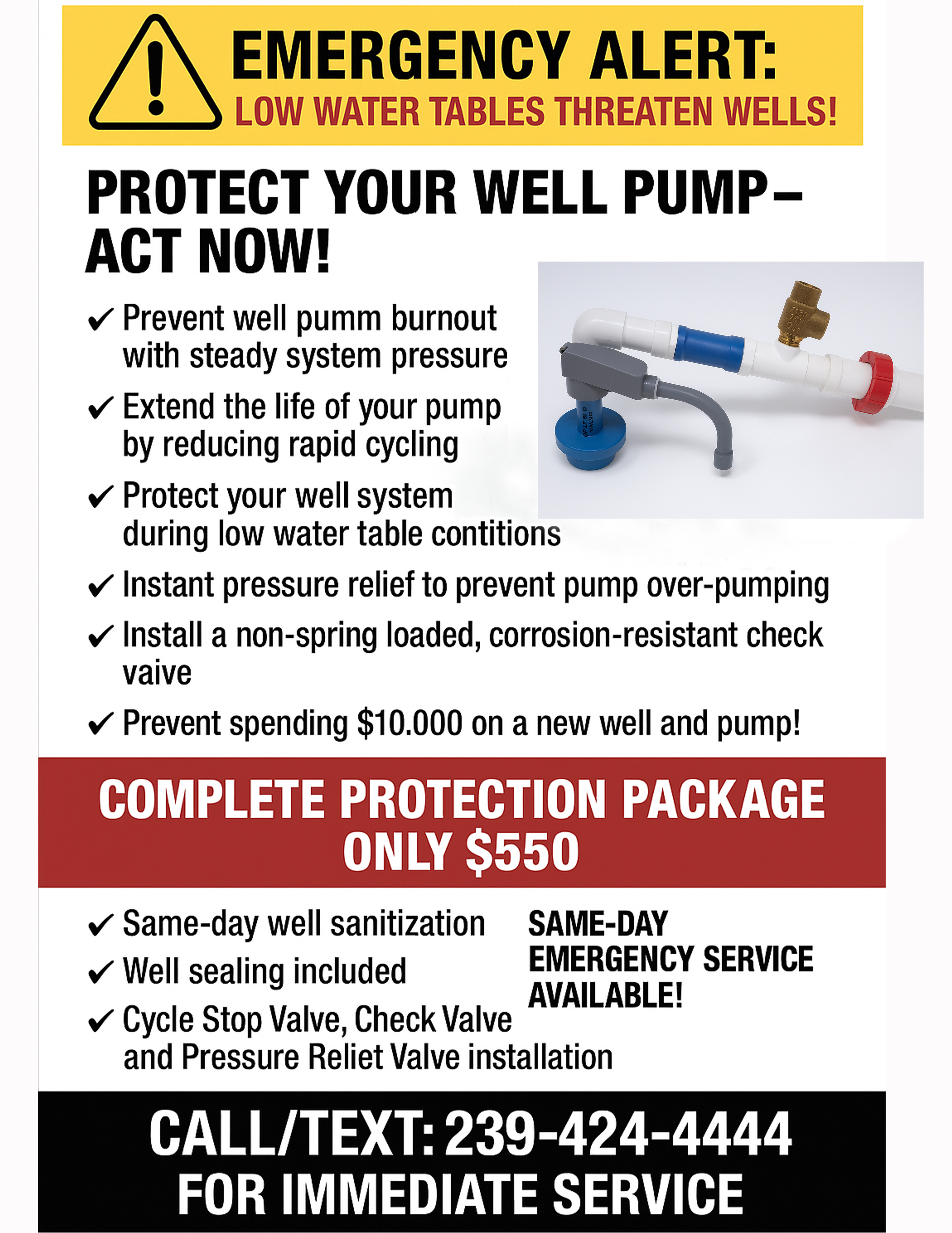 Well Pump Valve Protection