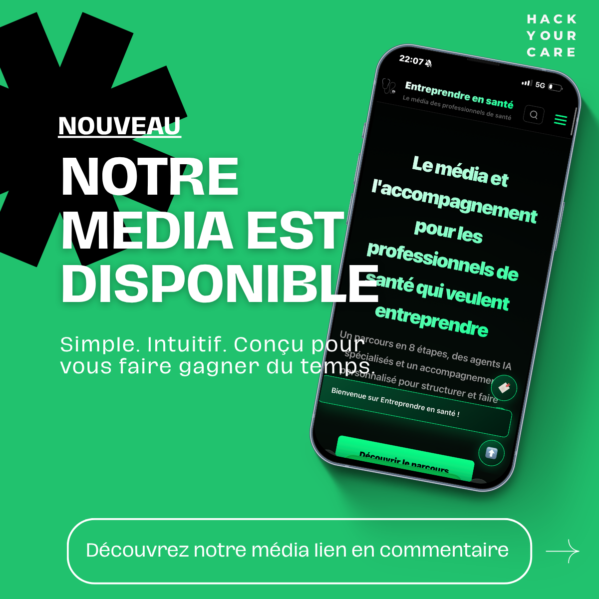 Professionnel de santé entrepreneur avec la méthode Entreprendre en santé HYC