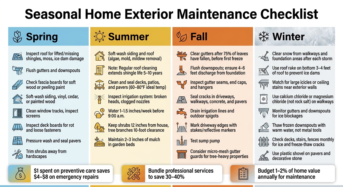 Seasonal Home Exterior Maintenance Checklist: Year-Round Guide