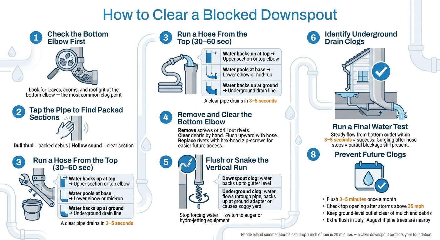 How to Clear a Blocked Downspout: Step-by-Step Guide