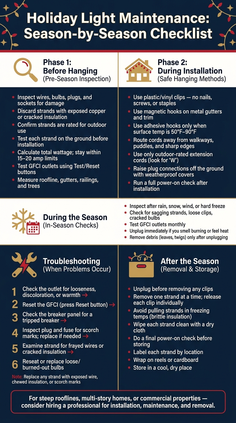 Holiday Light Maintenance Checklist: Before, During & After the Season