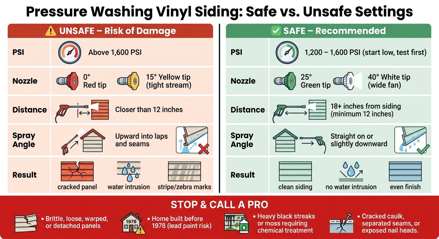 Pressure Washing Vinyl Siding: Safe vs. Unsafe Settings