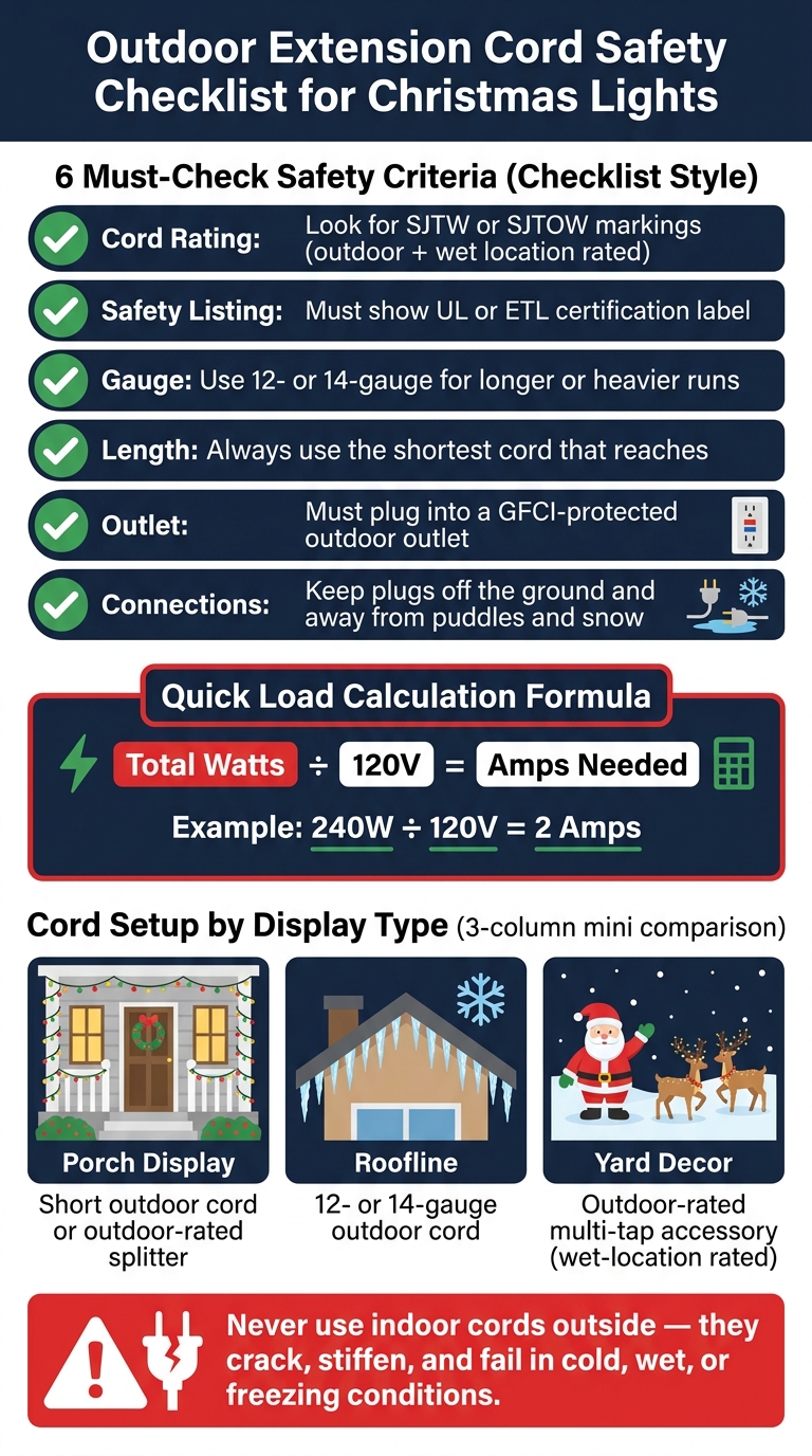 Outdoor Extension Cord Safety Checklist for Christmas Lights