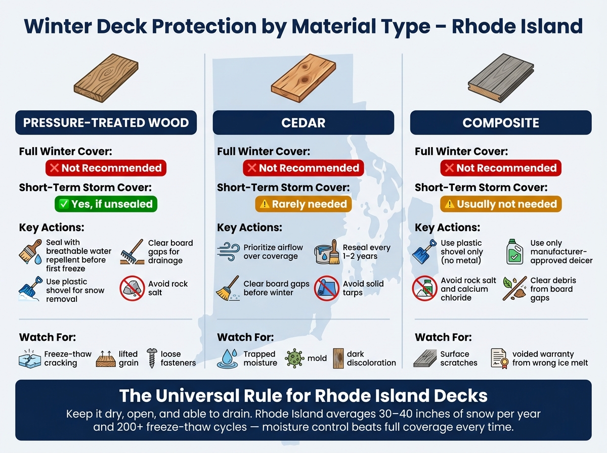 Winter Deck Cover Guide by Deck Type – Rhode Island