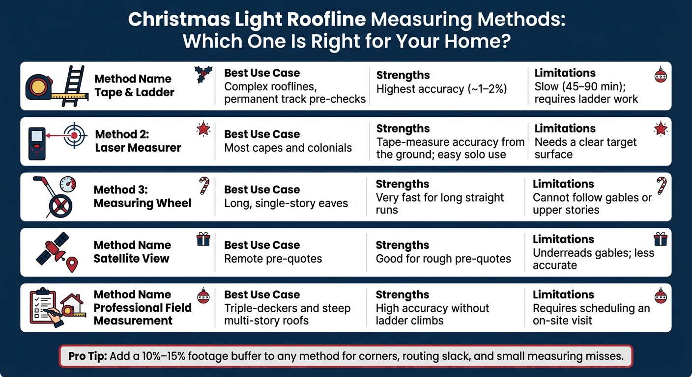 Christmas Light Roofline Measuring Methods: Which One Is Right for Your Home?