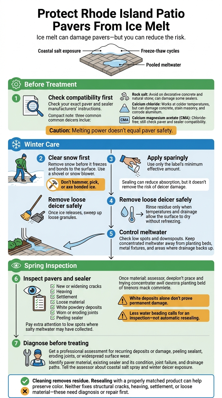 Protect Rhode Island Patio Pavers From Ice Melt