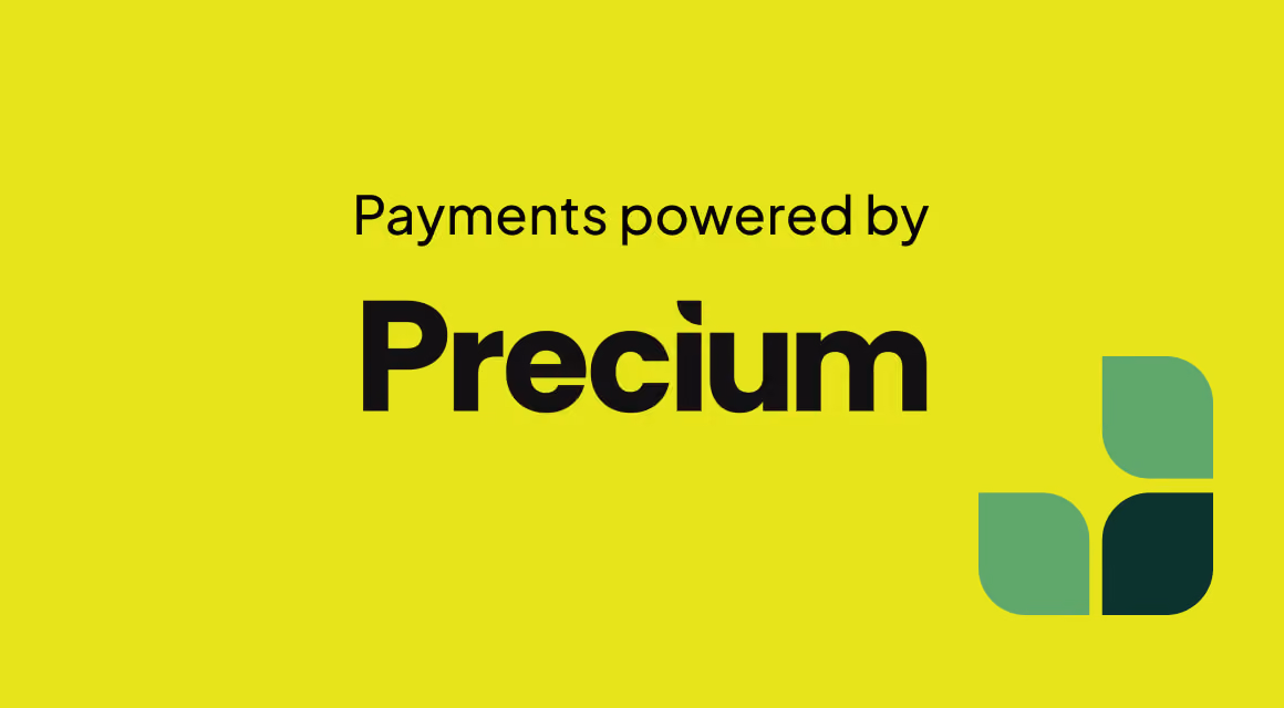 Novo42 graphic reading "Payments powered by Precium"