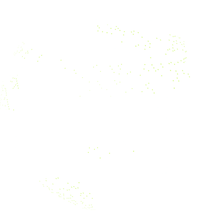 Black earth with green dots