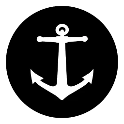A black background with a white anchor.