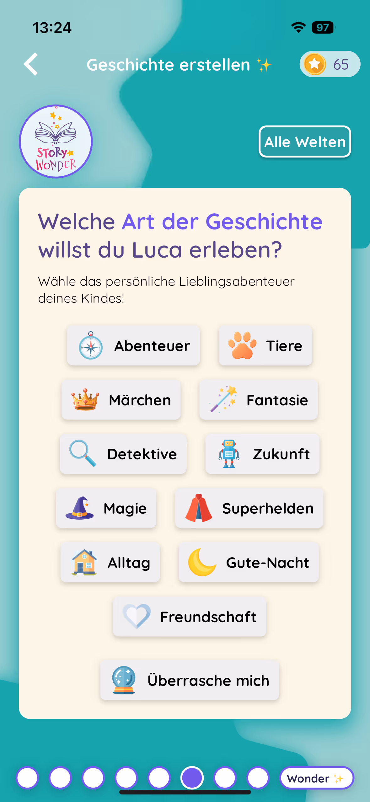 StoryWonder - Art der Geschichte
