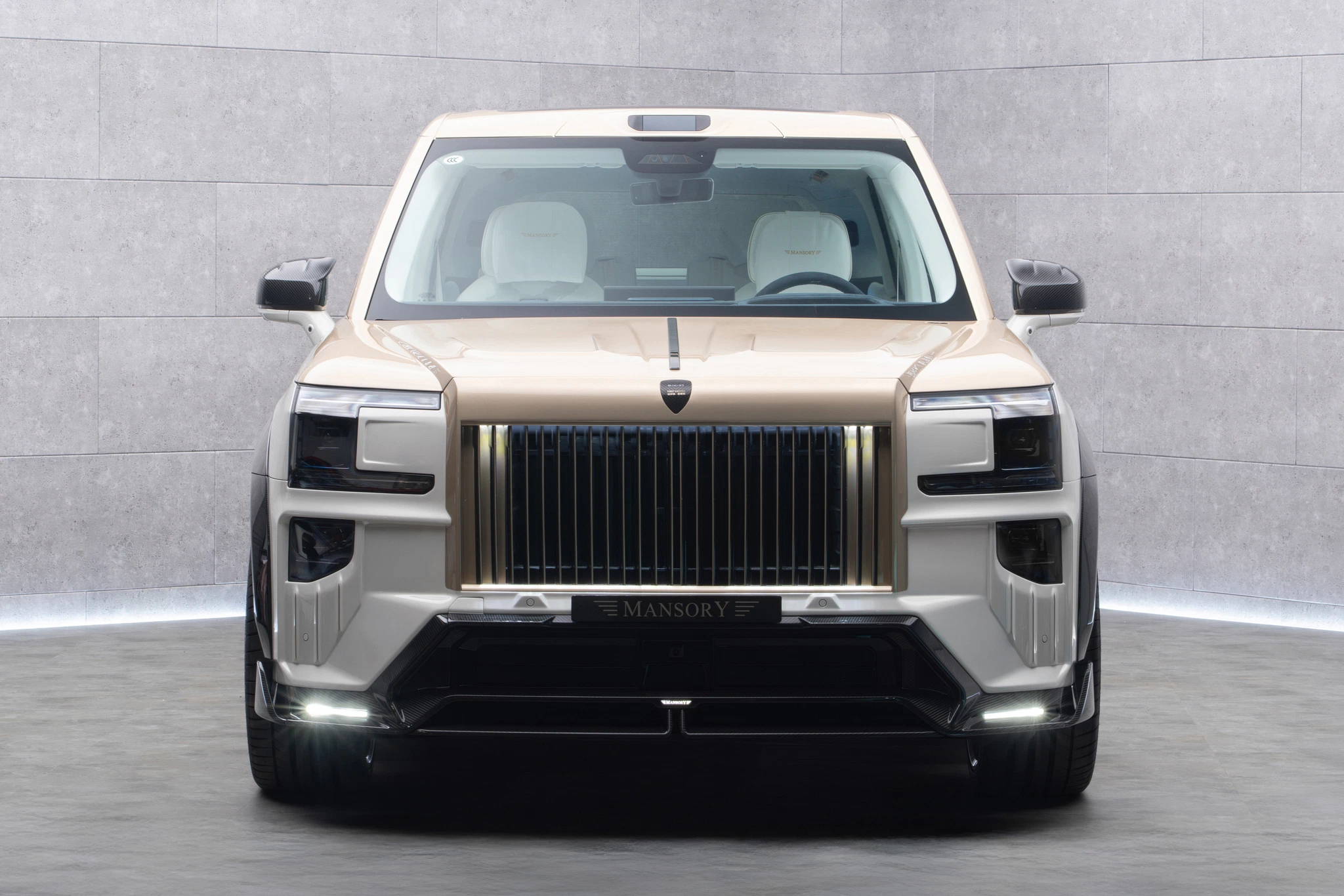 Mansory Zeekr 9X — front bumper with carbon lip detail