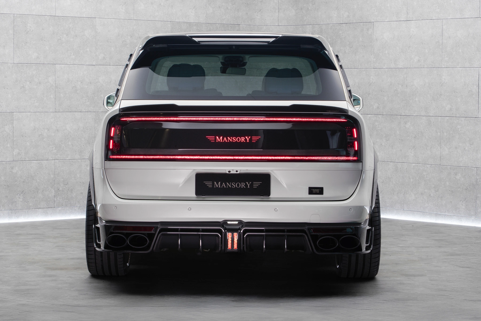 Mansory Zeekr 9X — rear diffuser and full-width LED panel