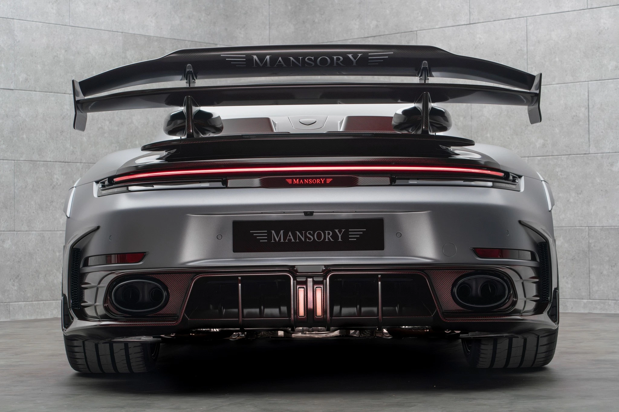Mansory Porsche 911 Turbo S 992.2 — front detail with carbon lip