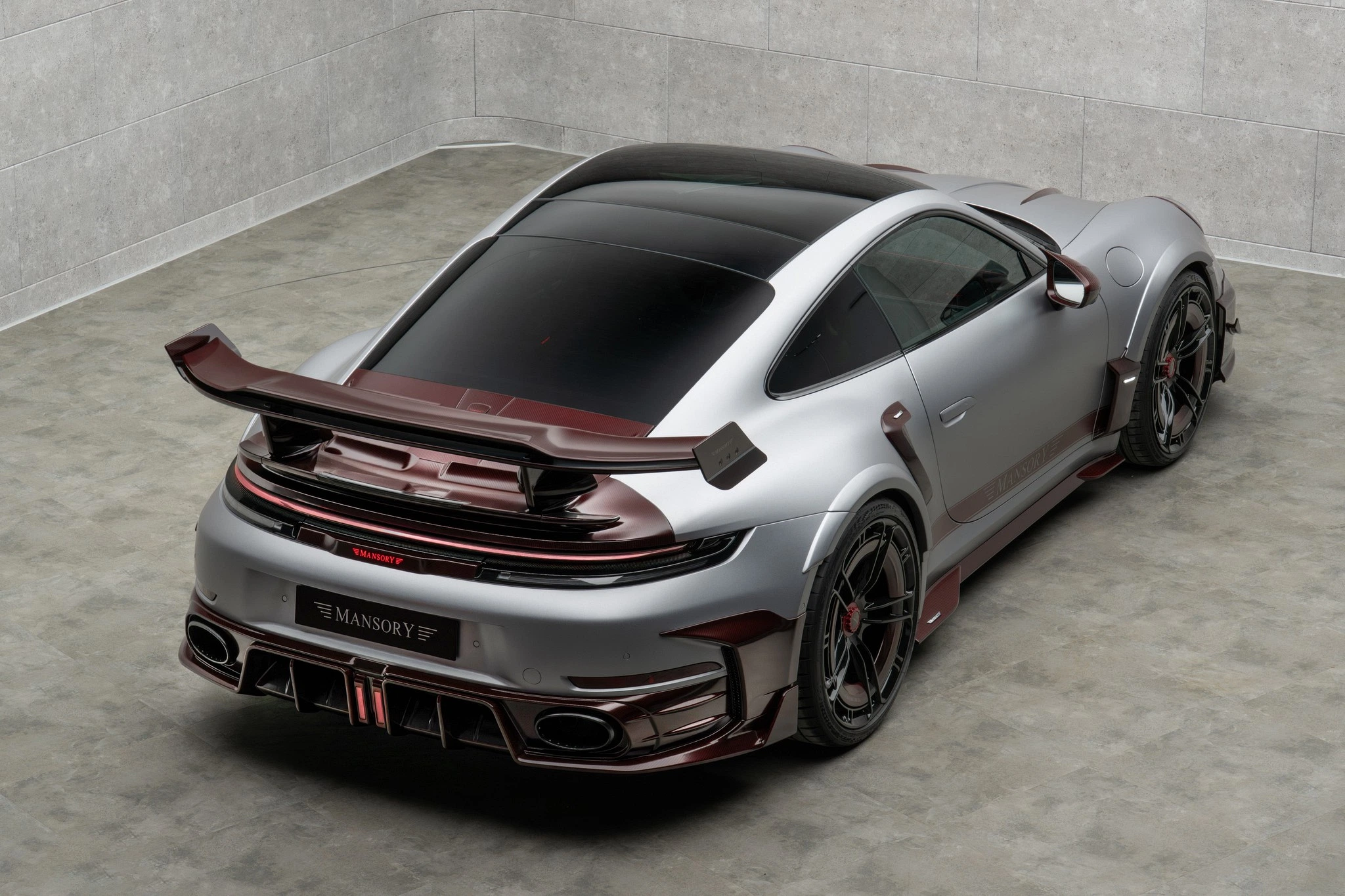 Mansory Porsche 911 Turbo S 992.2 — rear three-quarter view