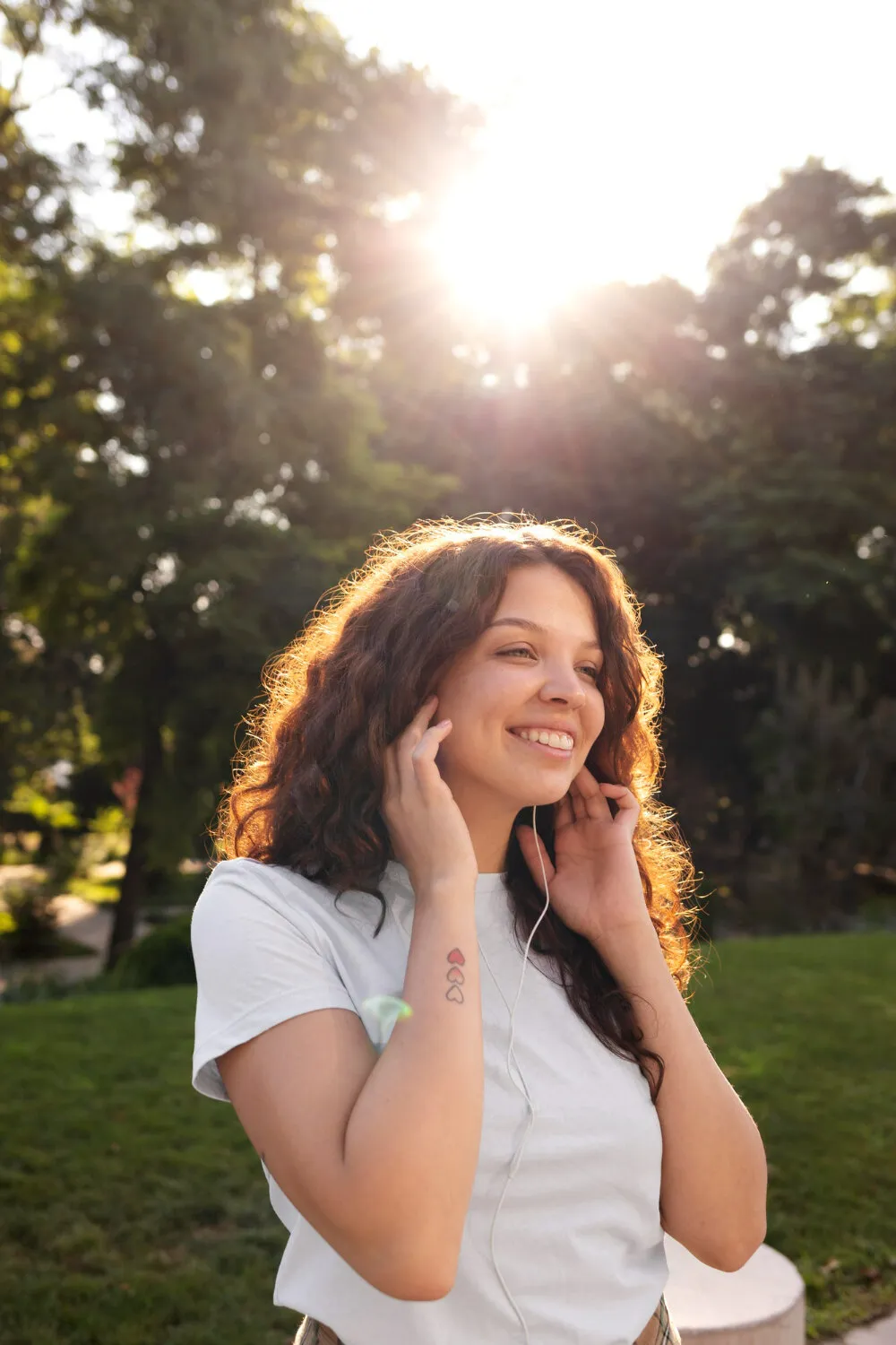 girl listening to music