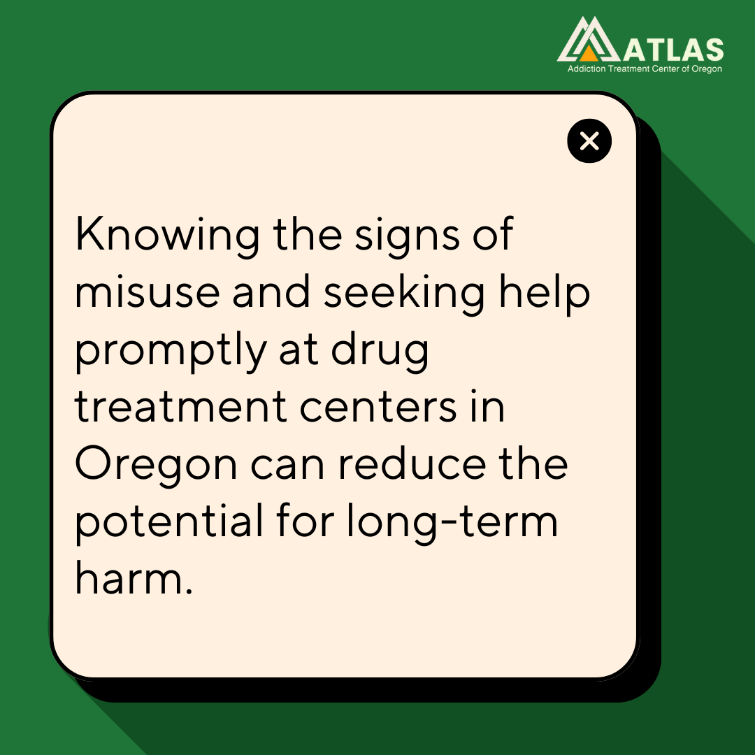 A graphic image about the importance of knowing Tylenol misuse signs and seeking help from drug treatment centers in Oregon
