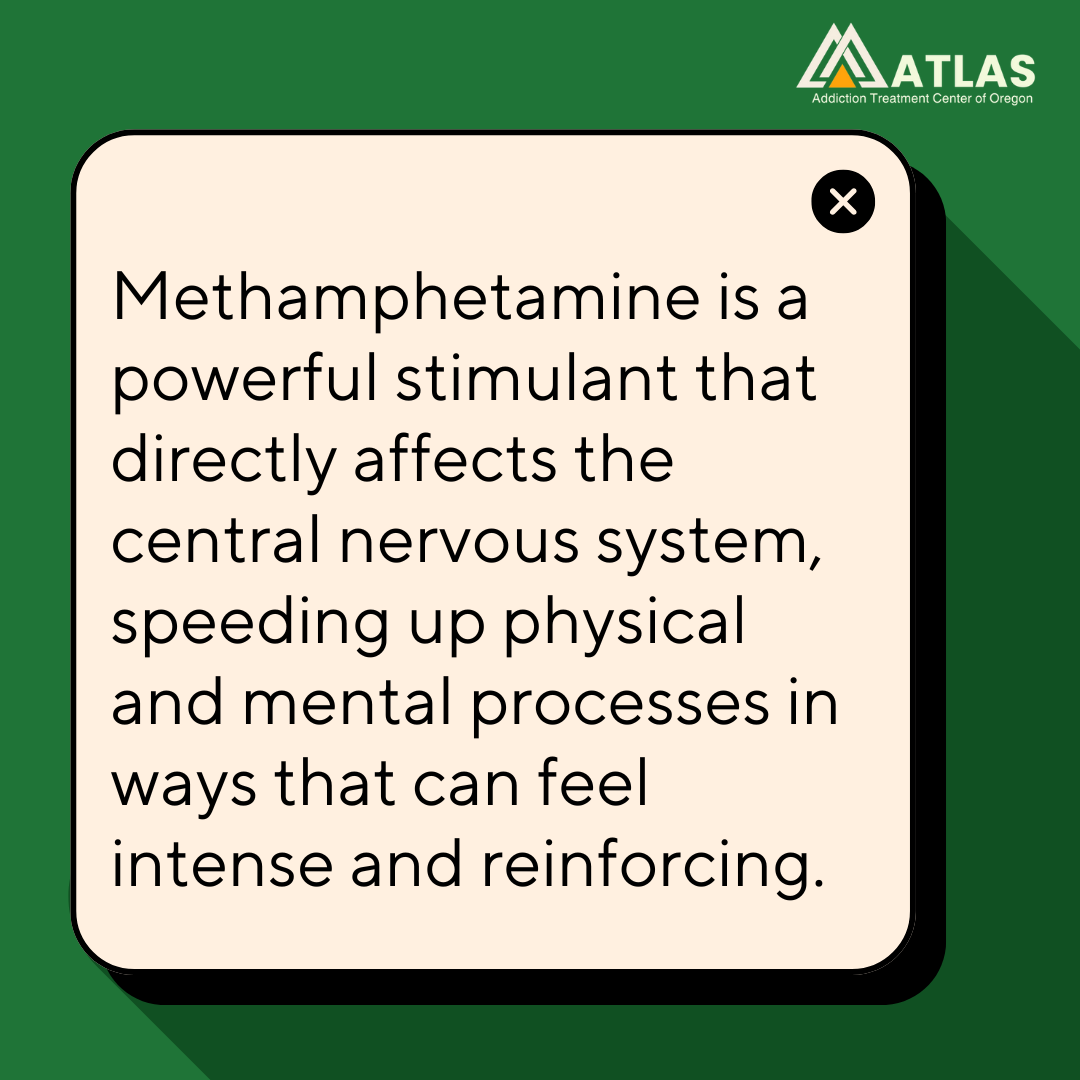 A graphic image defining what meth is, and emphasizing the importance of meth addiction treatment