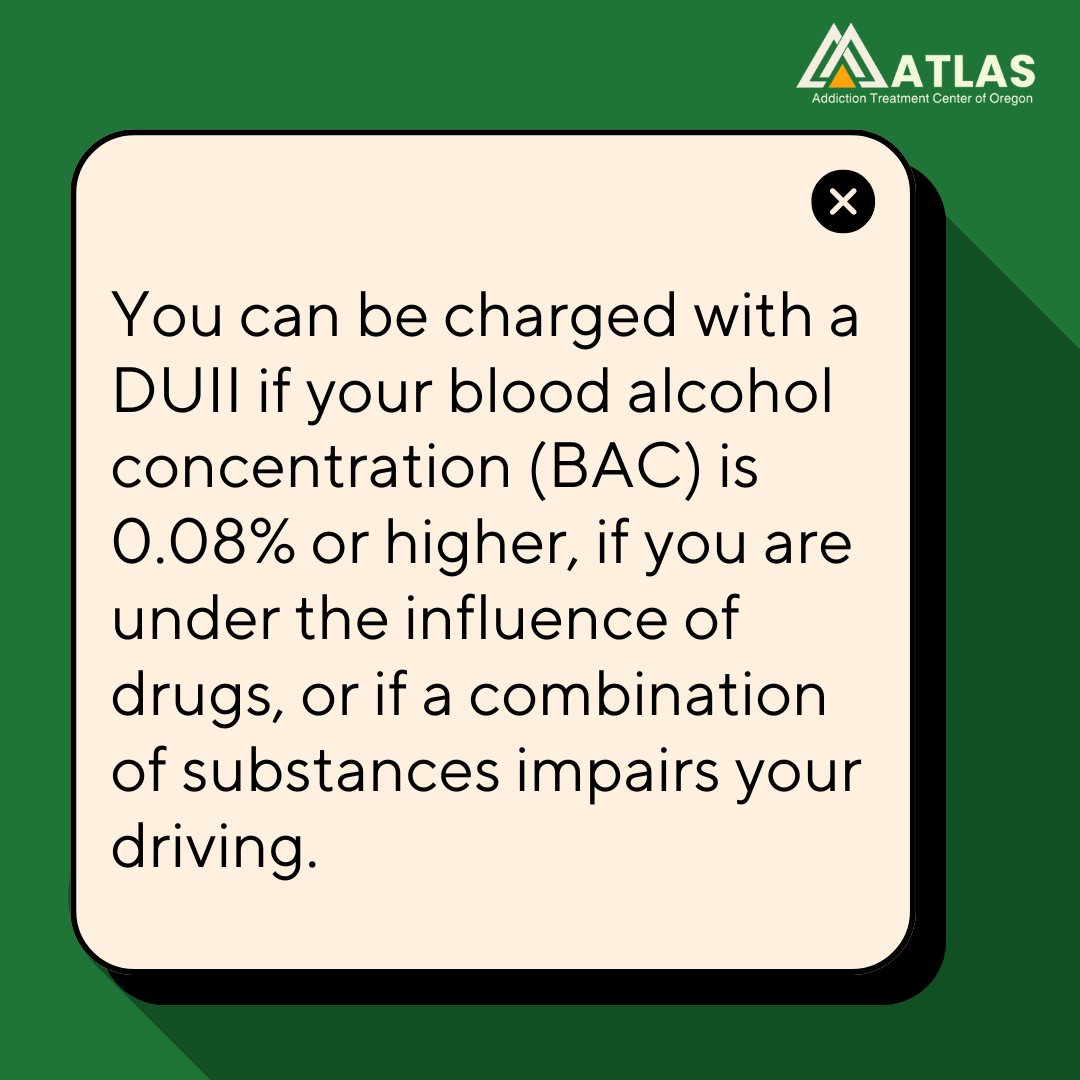 A graphic image describing how can one be charged with DUII in Oregon 