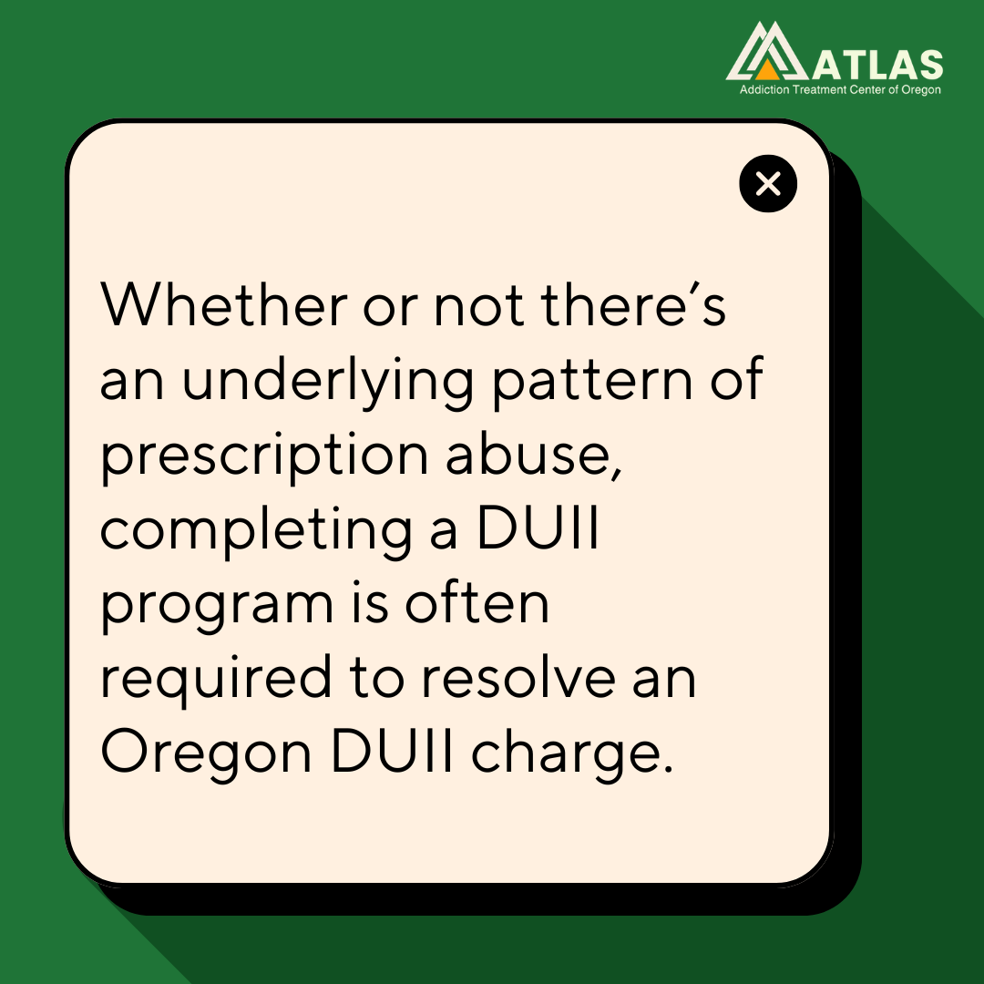 A graphic image about how completing a DUII program is often required to resolve an Oregon DUII charge
