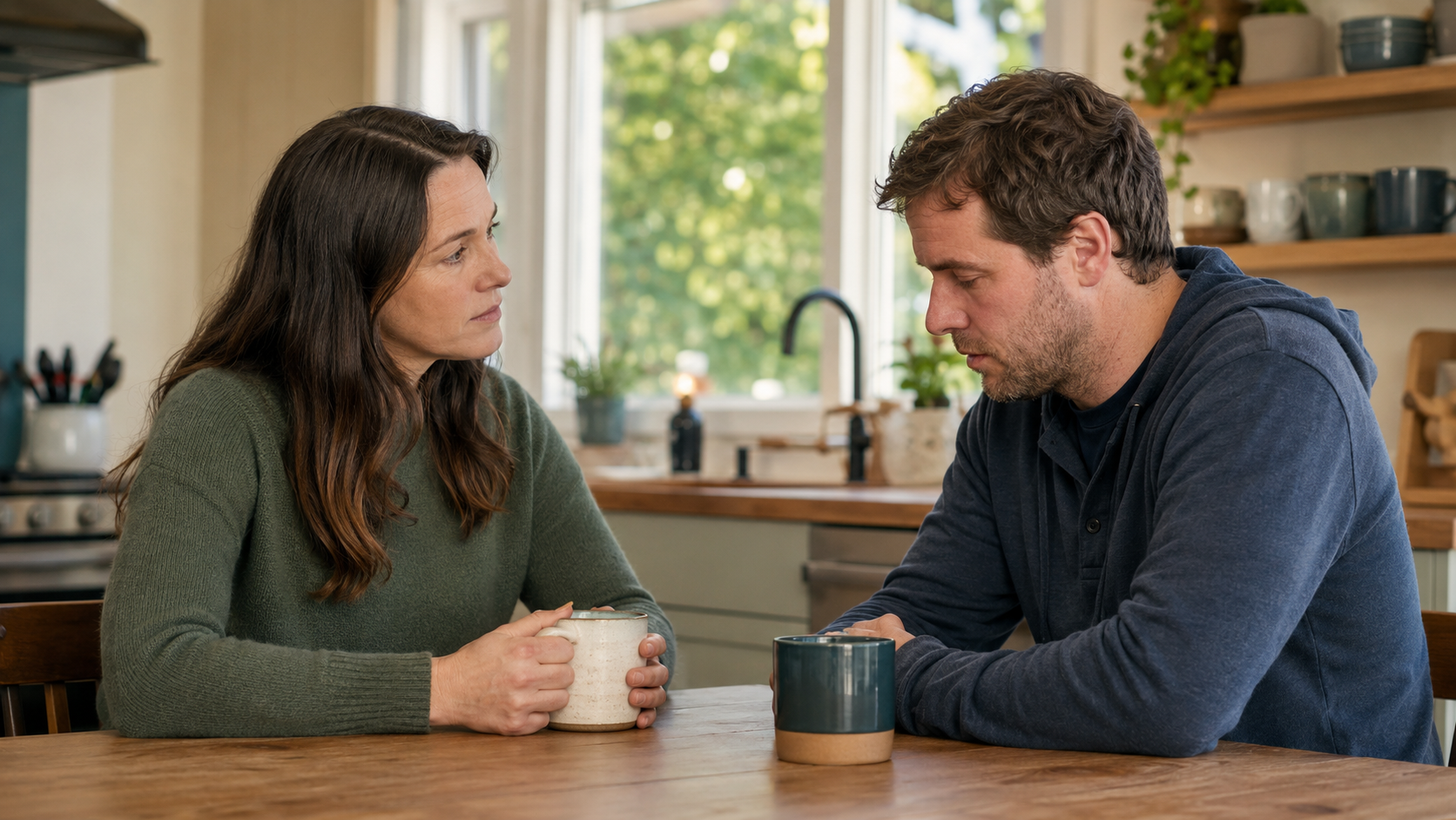 A woman has a compassionate but serious conversation with a loved one struggling with meth addiction.