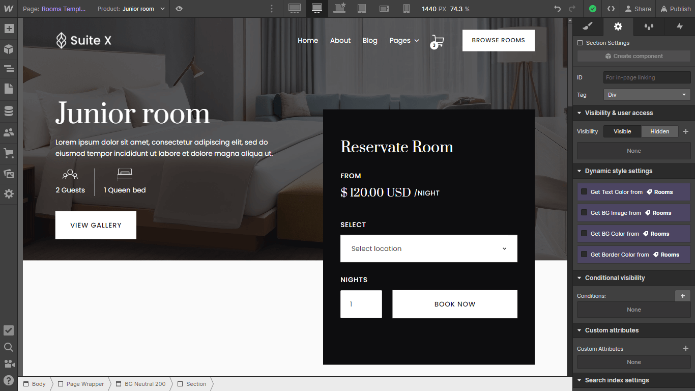 Ecommerce Page - Suite X Webflow Template
