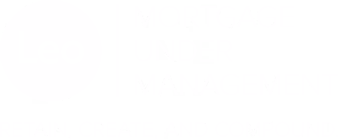Leo Mortgage Under Management logo in white text