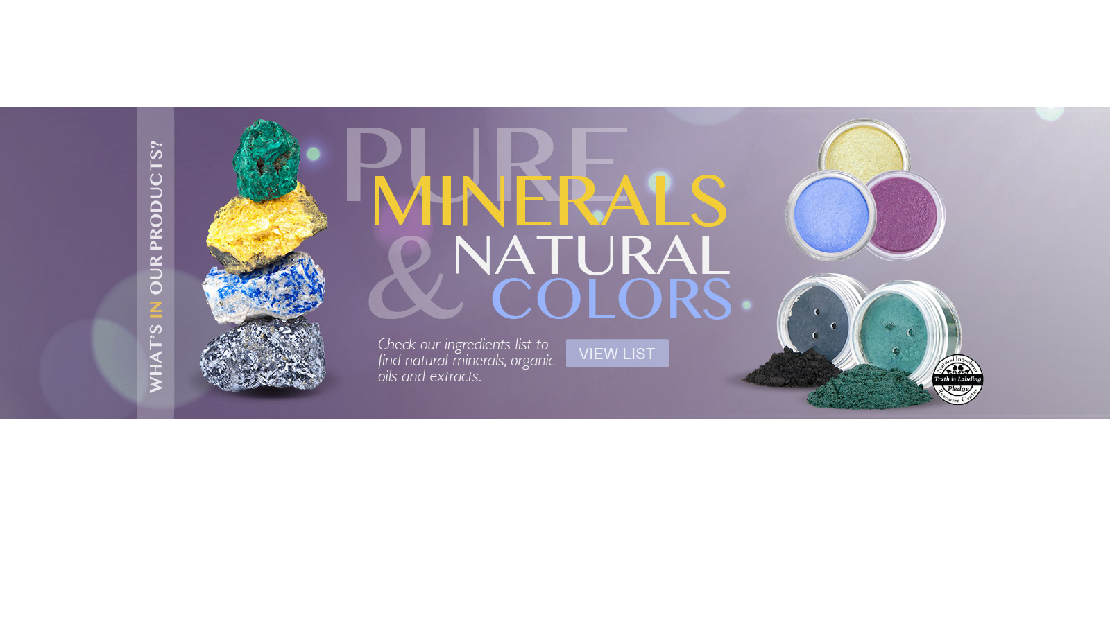 SMM Cosmetics pure mineral color homepage banner design