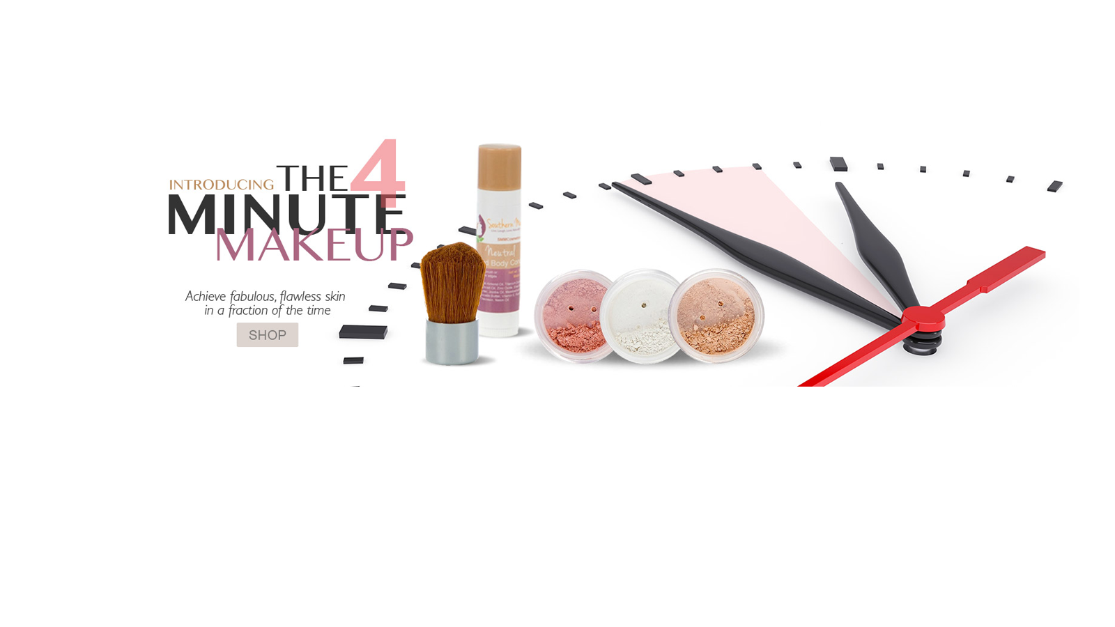 SMM Cosmetics 4-minute makeup homepage banner design