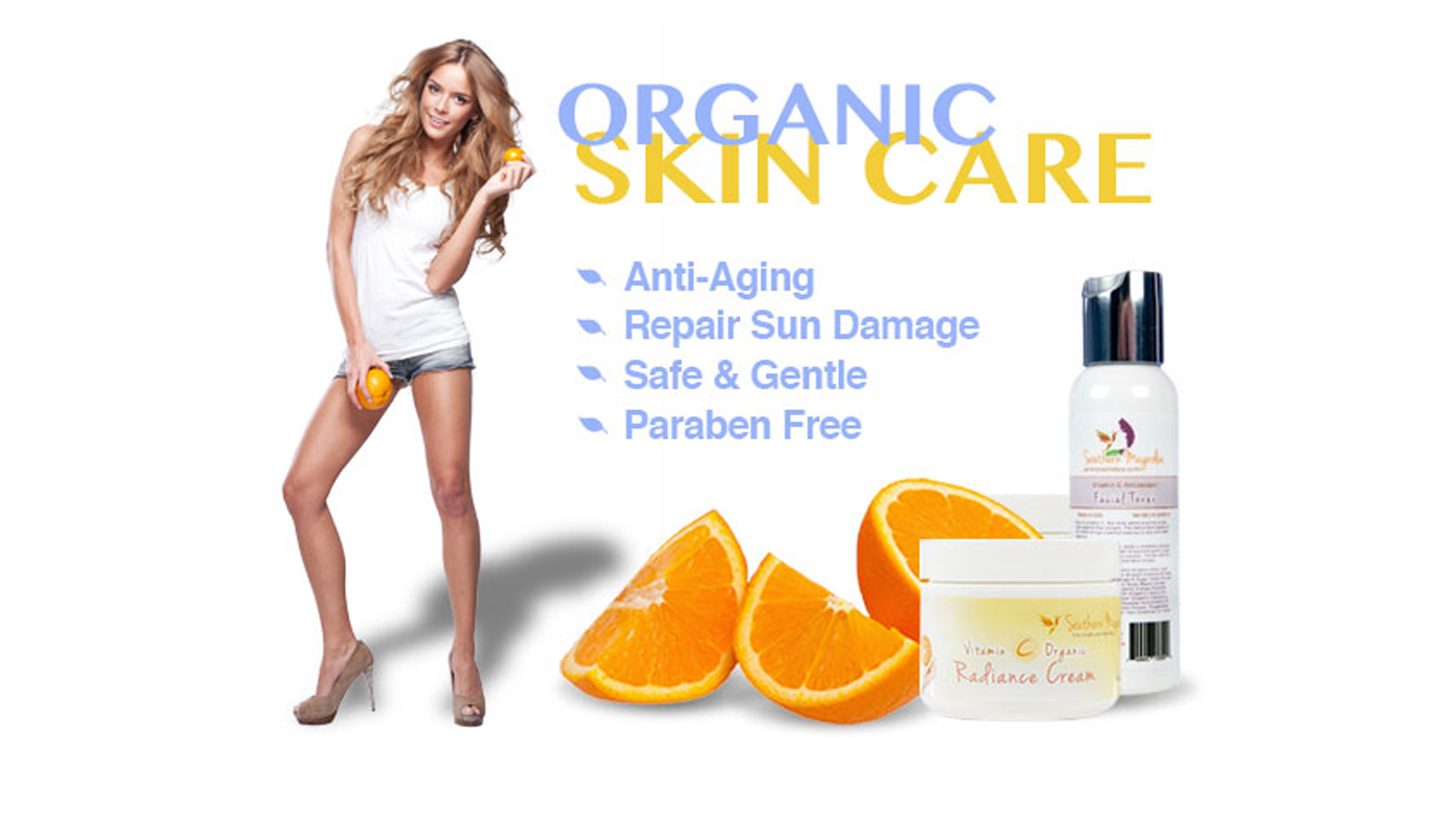 SMM Cosmetics organic skincare search ad campaign banner
