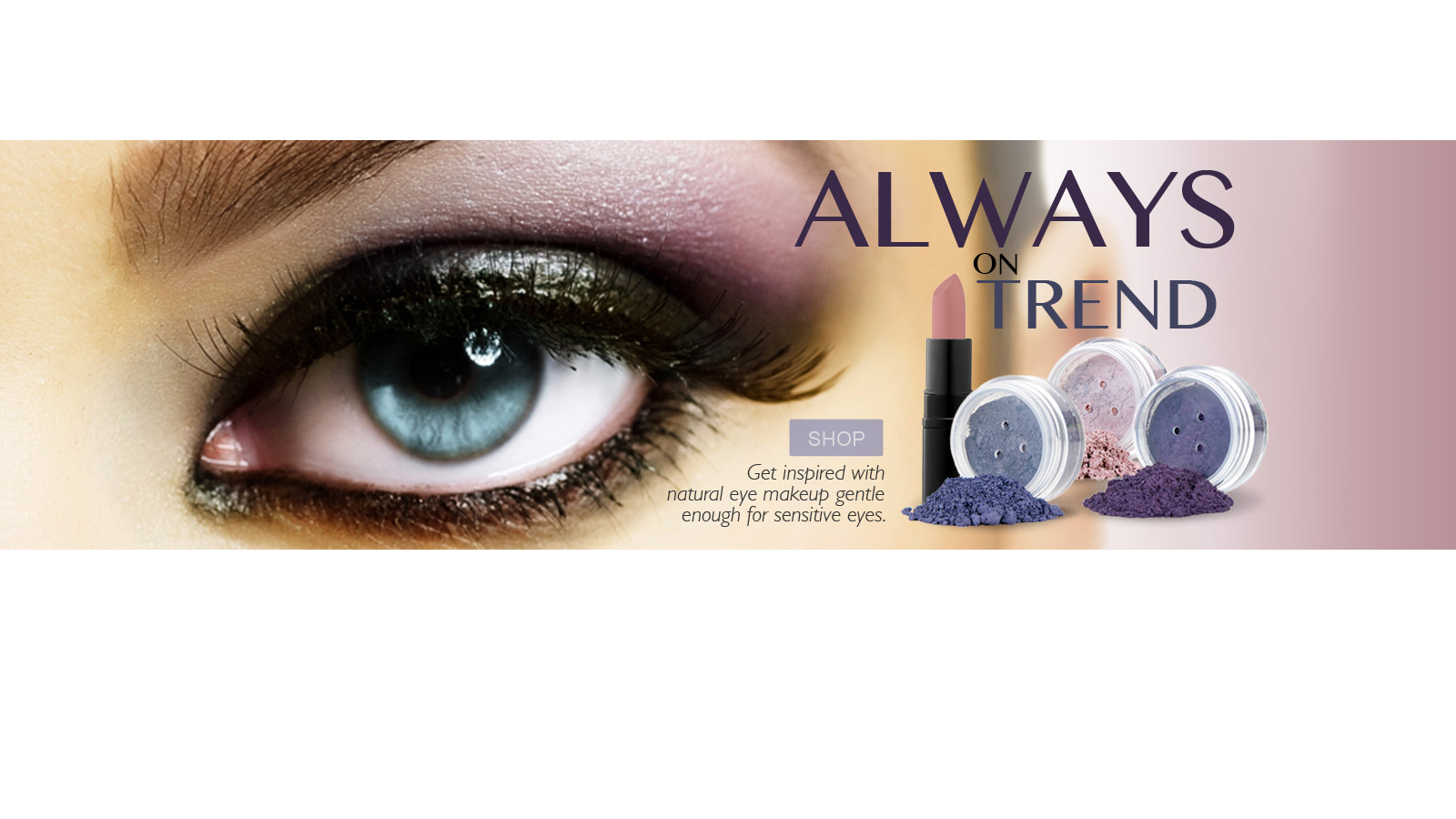 SMM Cosmetics always on trend homepage banner design