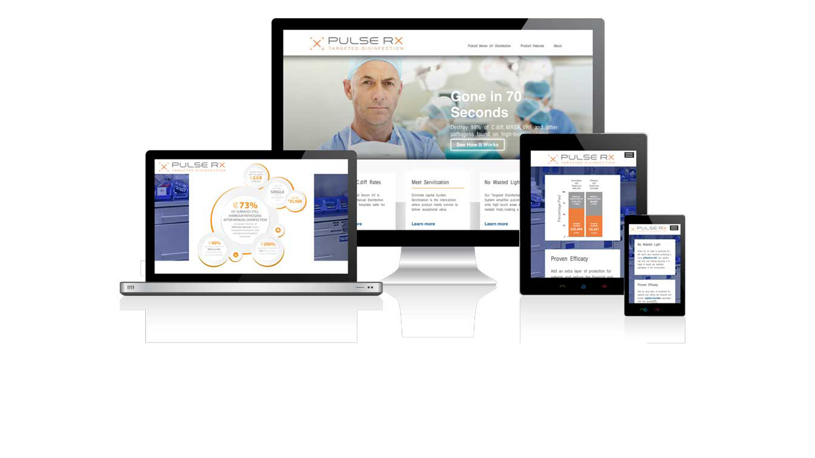 TBM PulseRx B2B technology website responsive design