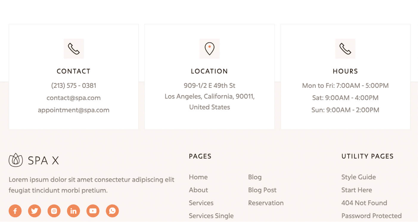 Icons And Graphics - Spa X Webflow Template