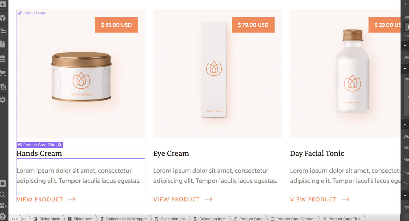 eCommerce Products - Spa X Webflow Template