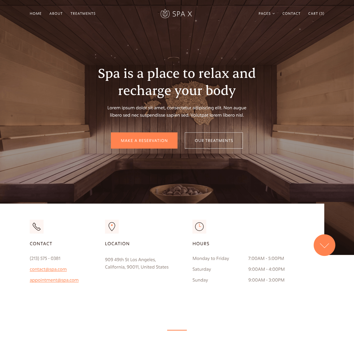 Spa - Home page - Spa Webflow Template