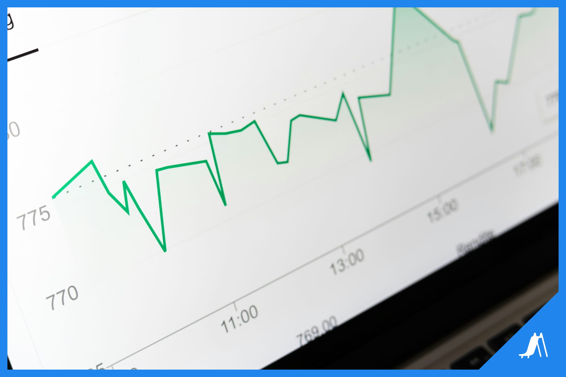 Analytics line chart with an overall upward trend across time