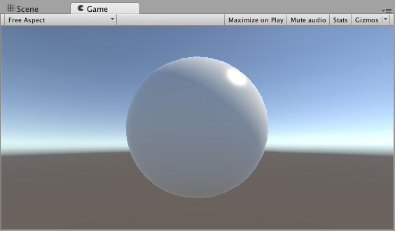 Next, because we’re lazy and don’t want to create anything complicated for this example, let’s drop a sphere into our scene. If you’d like to make something more complicated, feel free! In this step, we just want something recognizable so we can ensure everything worked correctly.