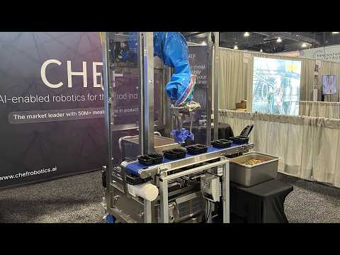 Chef robot depositing Skittles at PACK EXPO East 2026