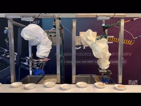 Chef robot deposits chicken and rice (multi-deposit)