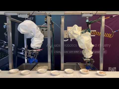 Chef robot deposits chicken and rice (multi-deposit)