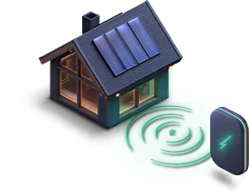 Icon of smart home with Hypervolt charger