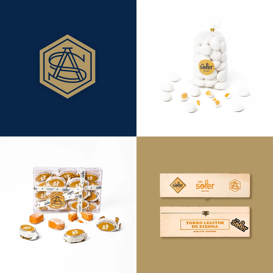Packaging de Can Soler con diseño gráfico y colores corporativos para tienda online