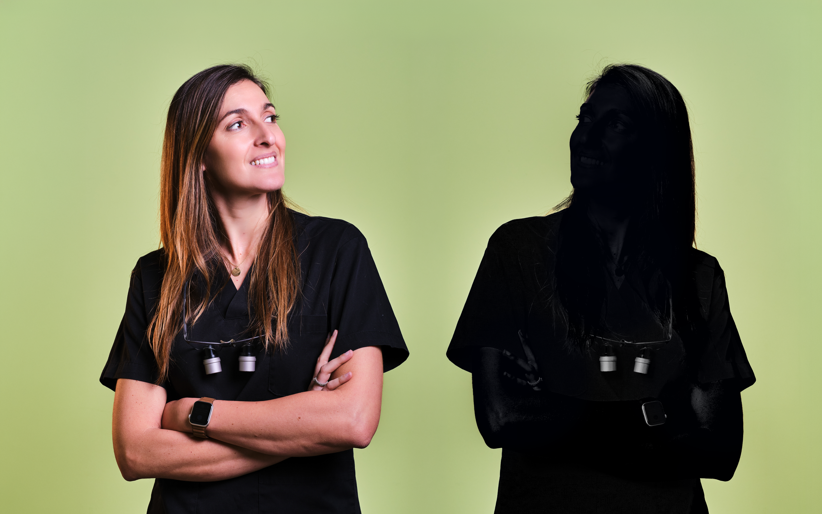 Comparación conceptual entre una persona fotografiada y un perfil humano generado con inteligencia artificial en Instagram.